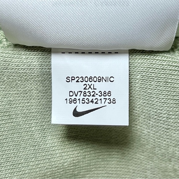 Nike Mock Neck Short Sleeve Terry Top in Oil Green - Picture 8 of 8